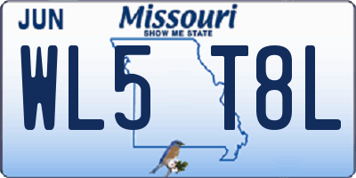 MO license plate WL5T8L