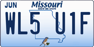 MO license plate WL5U1F