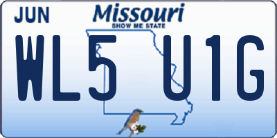 MO license plate WL5U1G