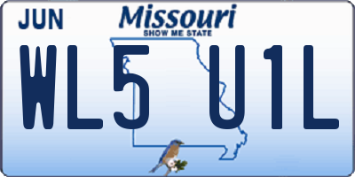 MO license plate WL5U1L