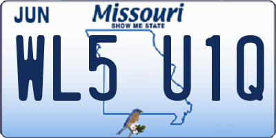 MO license plate WL5U1Q