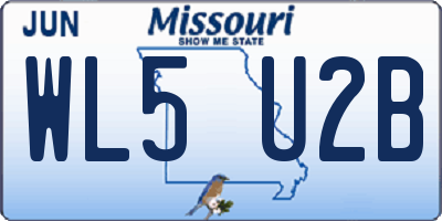 MO license plate WL5U2B
