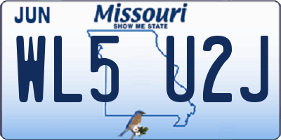 MO license plate WL5U2J