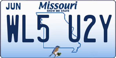 MO license plate WL5U2Y