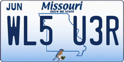 MO license plate WL5U3R
