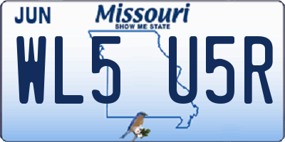 MO license plate WL5U5R