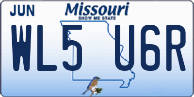 MO license plate WL5U6R