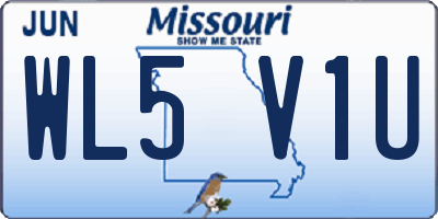 MO license plate WL5V1U
