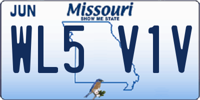 MO license plate WL5V1V