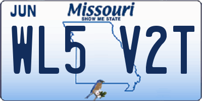 MO license plate WL5V2T