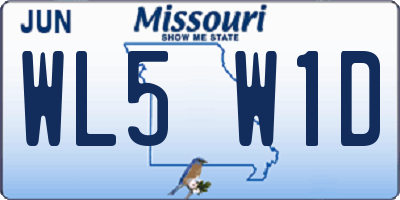 MO license plate WL5W1D