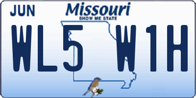 MO license plate WL5W1H