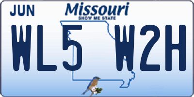 MO license plate WL5W2H
