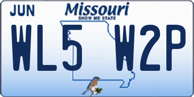 MO license plate WL5W2P