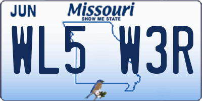 MO license plate WL5W3R