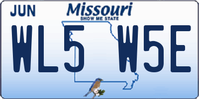 MO license plate WL5W5E