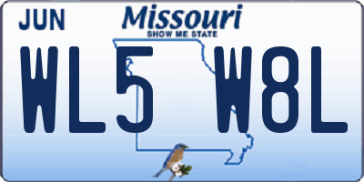 MO license plate WL5W8L