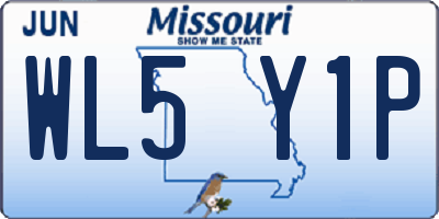 MO license plate WL5Y1P