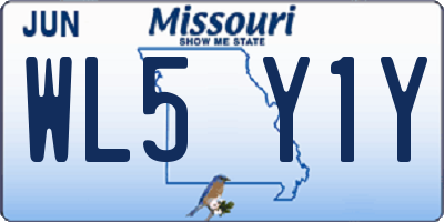 MO license plate WL5Y1Y