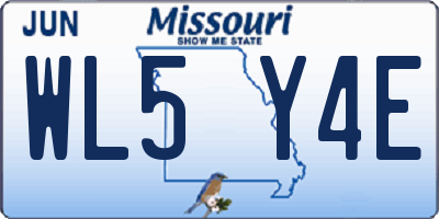 MO license plate WL5Y4E