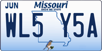 MO license plate WL5Y5A