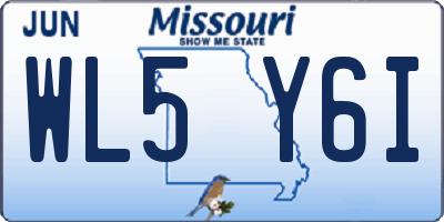 MO license plate WL5Y6I