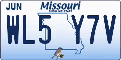 MO license plate WL5Y7V