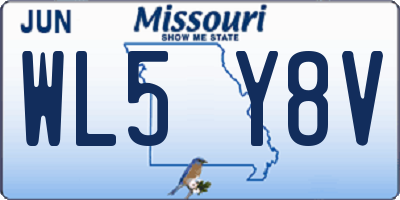 MO license plate WL5Y8V