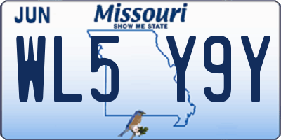 MO license plate WL5Y9Y