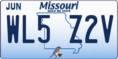 MO license plate WL5Z2V
