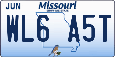 MO license plate WL6A5T