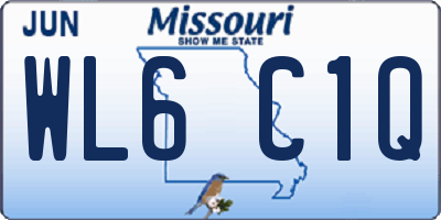MO license plate WL6C1Q