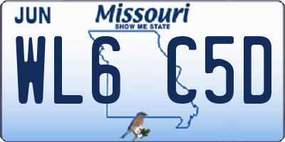 MO license plate WL6C5D
