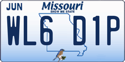 MO license plate WL6D1P