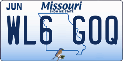 MO license plate WL6G0Q