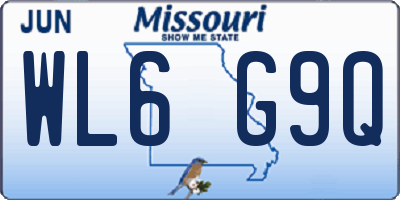 MO license plate WL6G9Q