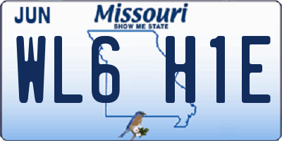 MO license plate WL6H1E