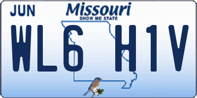 MO license plate WL6H1V