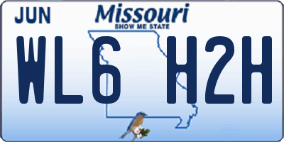 MO license plate WL6H2H