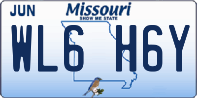 MO license plate WL6H6Y