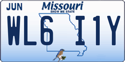 MO license plate WL6I1Y