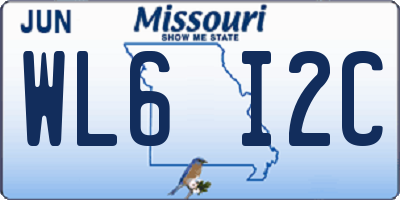 MO license plate WL6I2C