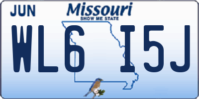 MO license plate WL6I5J