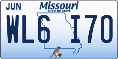 MO license plate WL6I7O