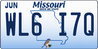 MO license plate WL6I7Q