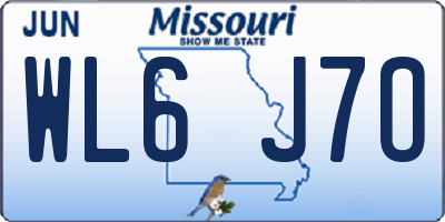 MO license plate WL6J7O