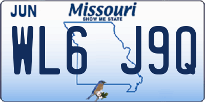 MO license plate WL6J9Q