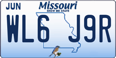 MO license plate WL6J9R