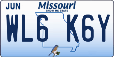 MO license plate WL6K6Y