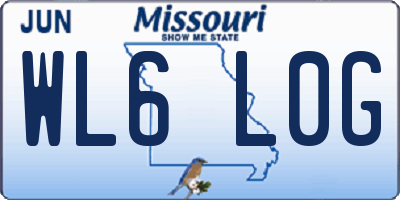 MO license plate WL6L0G